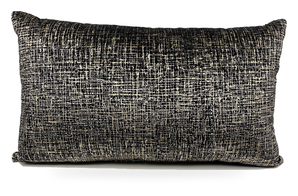 Bristol Black – 24" × 14" Luxury Lumbar Pillow