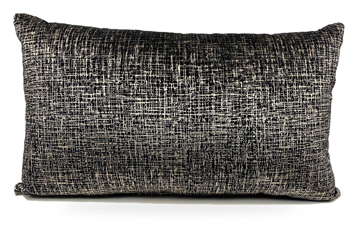 Bristol Black – 24" × 14" Luxury Lumbar Pillow