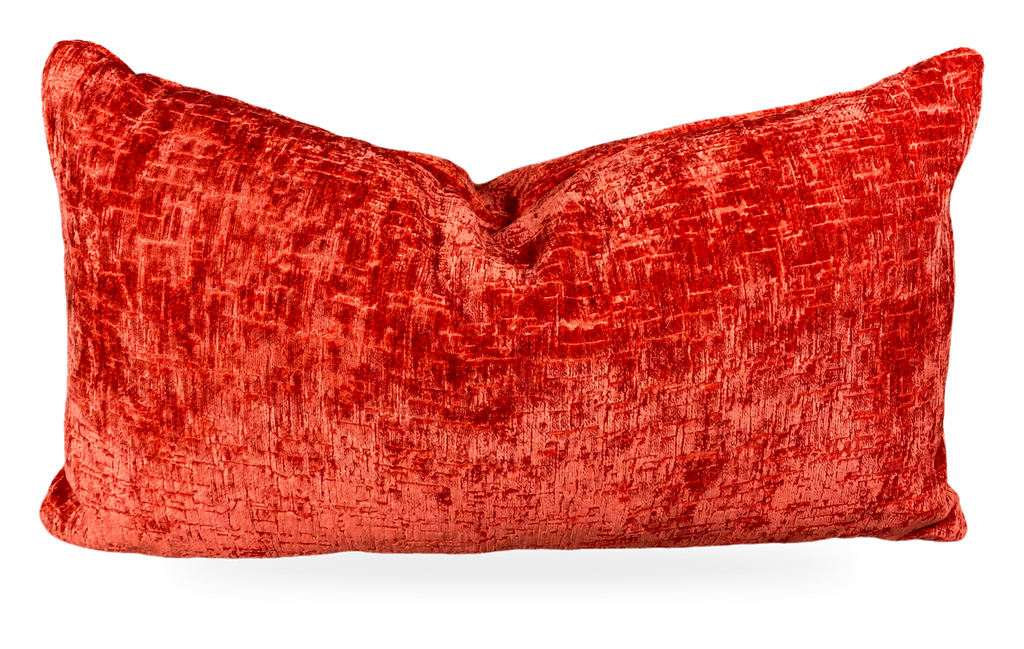 Felicity Coral – 24" × 14" Luxury Lumbar Pillow