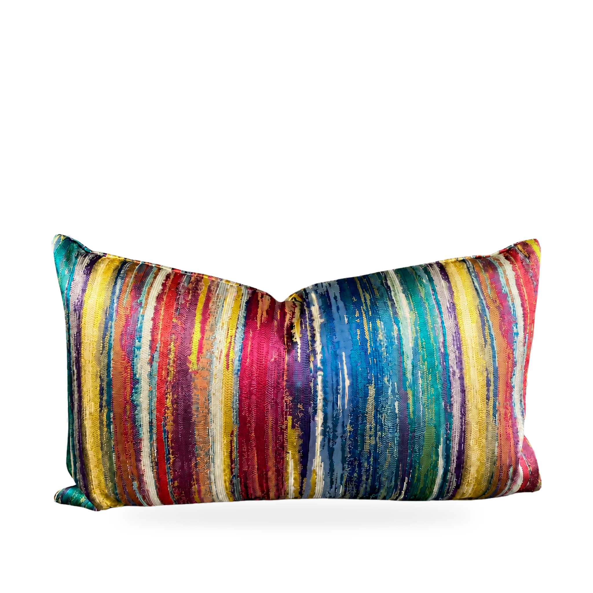 Luxury Lumbar Pillow – 24" × 14" – Roy G Bin Carnival
