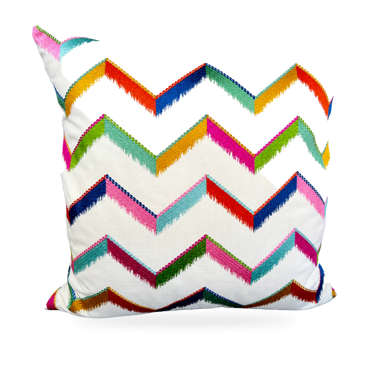 Chevron Confetti – 24" × 24" Luxury Square Pillow