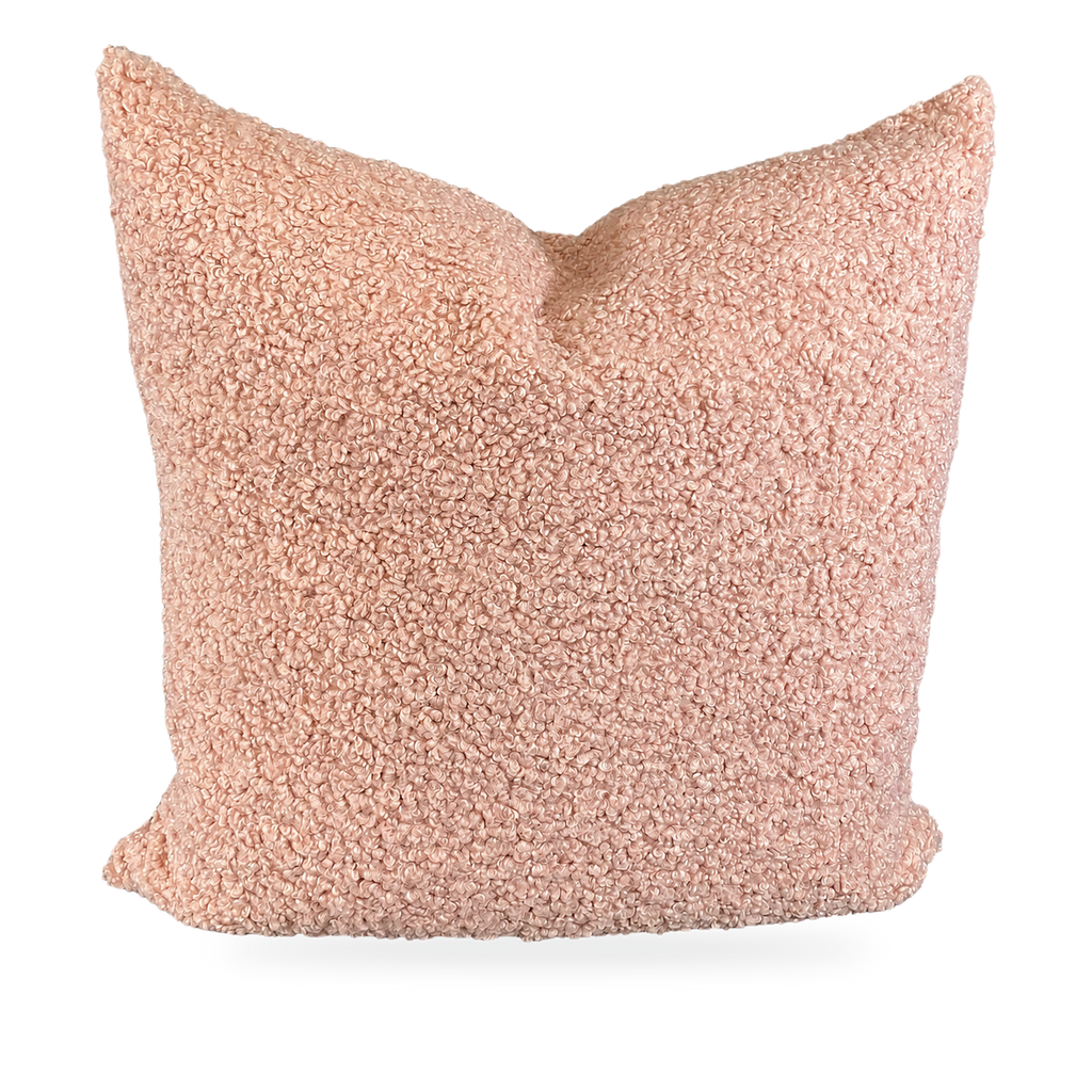 Poodle Blush – 24" × 24" Luxury Square Pillow