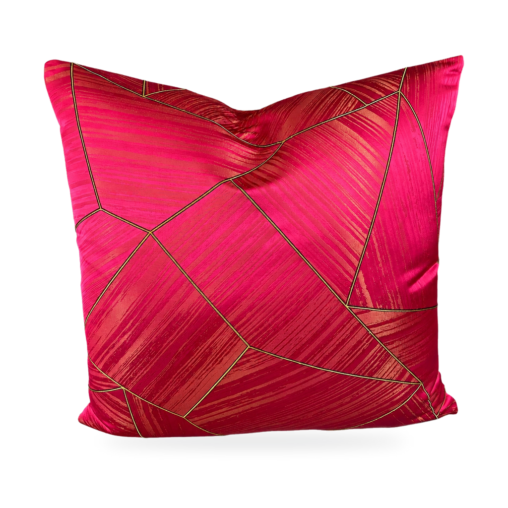 Eclectic Line Fuchsia – 24" × 24" Luxury Square Pillow
