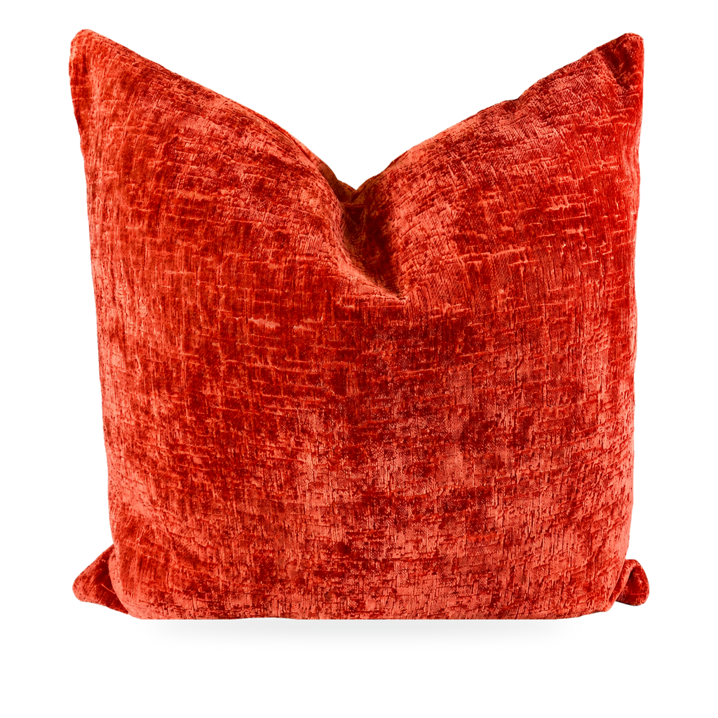 Felicity Coral – 24" × 24" Luxury Square Pillow
