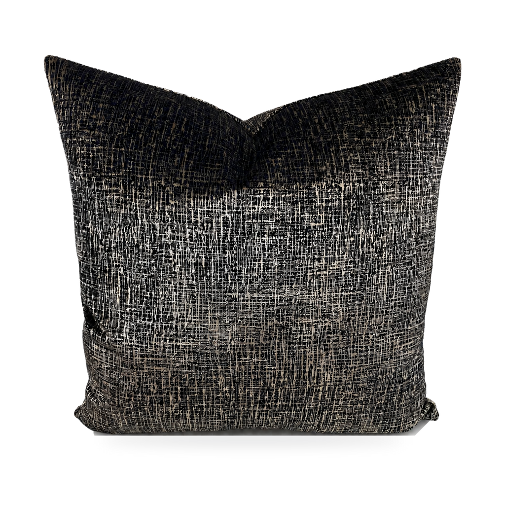 Bristol Black – 24" × 24" Luxury Square Pillow