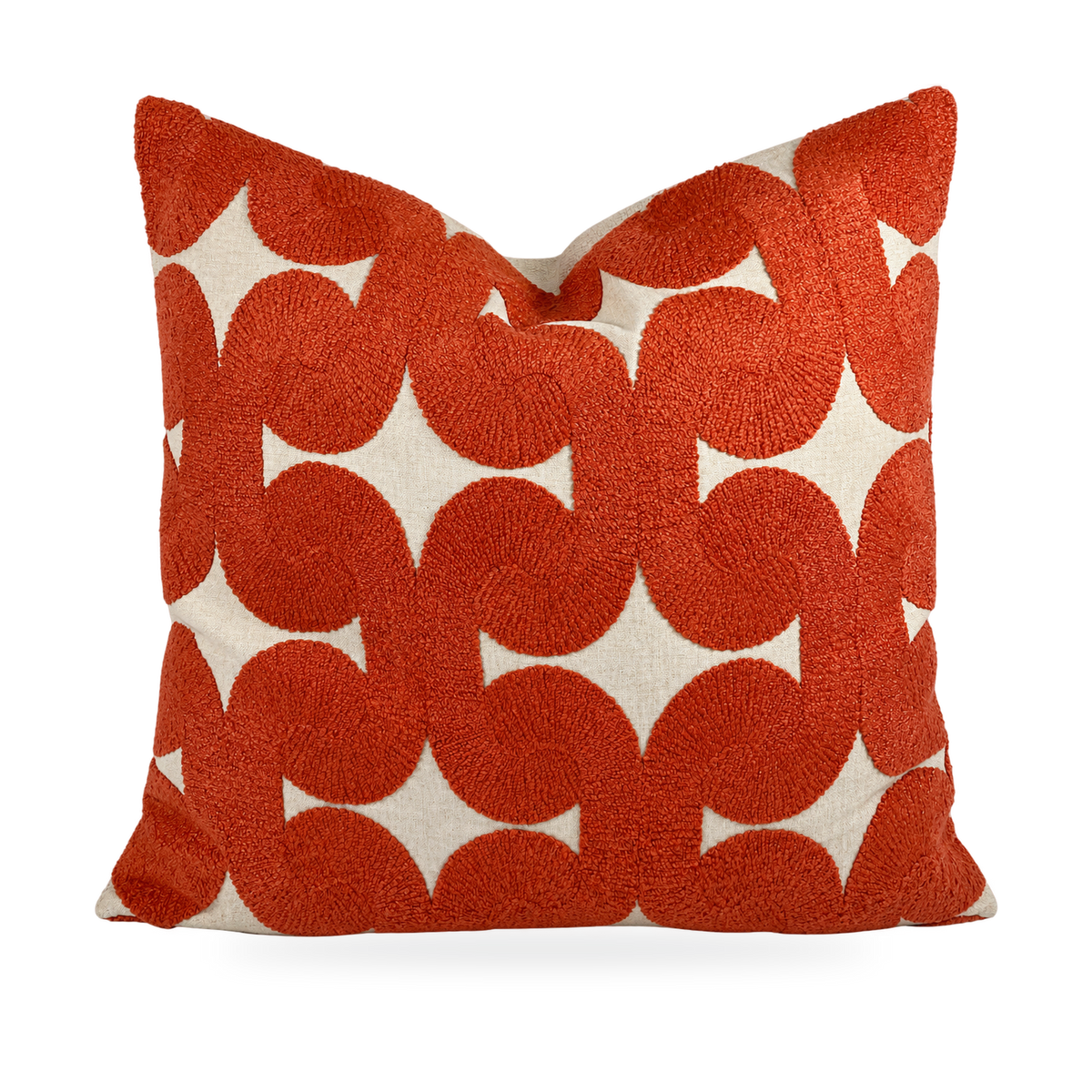 Posh Den Orange – 24" × 24" Luxury Square Pillow