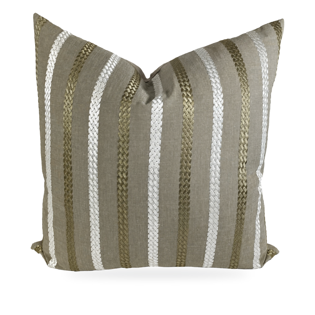 Cheverny Taupe – 24" × 24" Luxury Square Pillow