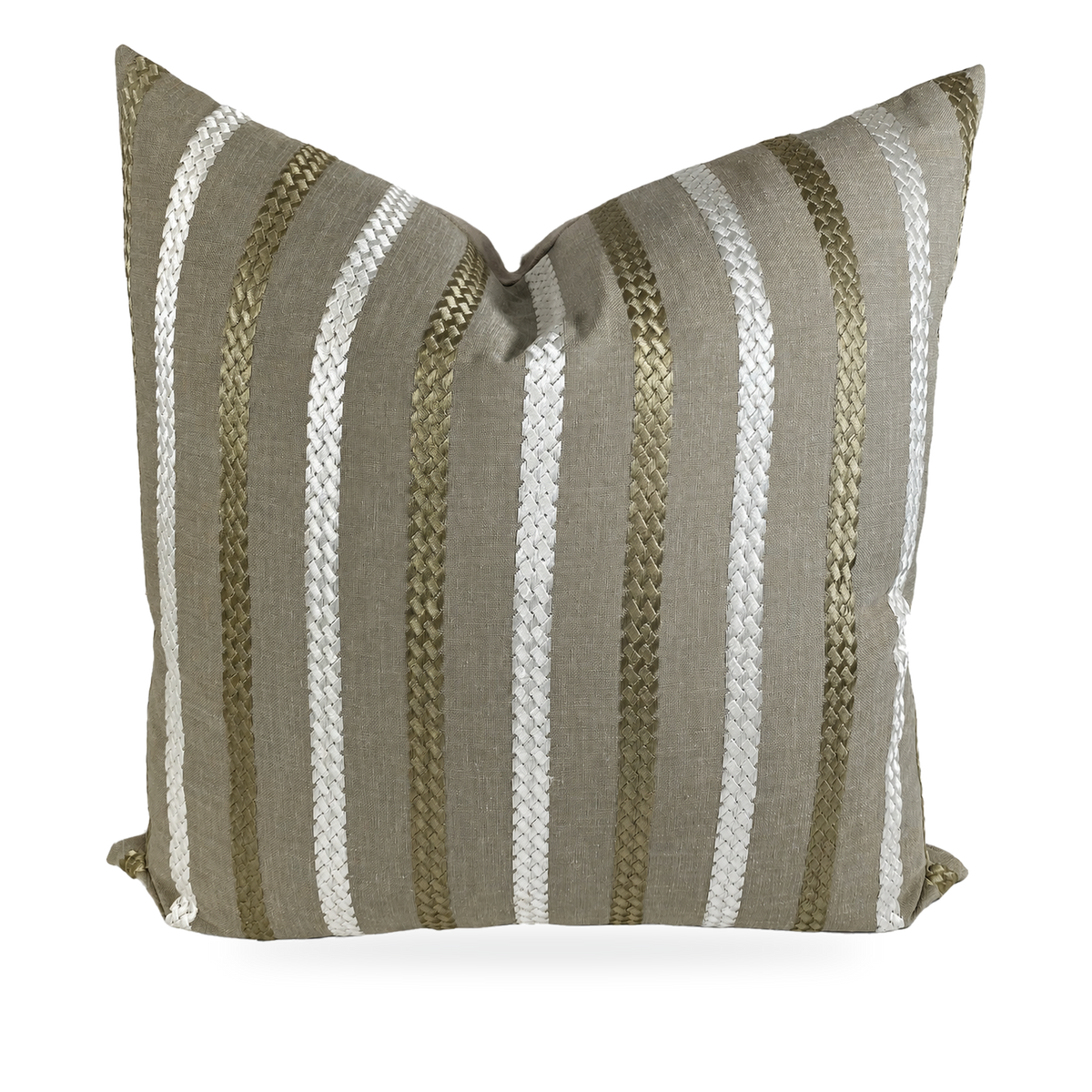 Cheverny Taupe – 24" × 24" Luxury Square Pillow
