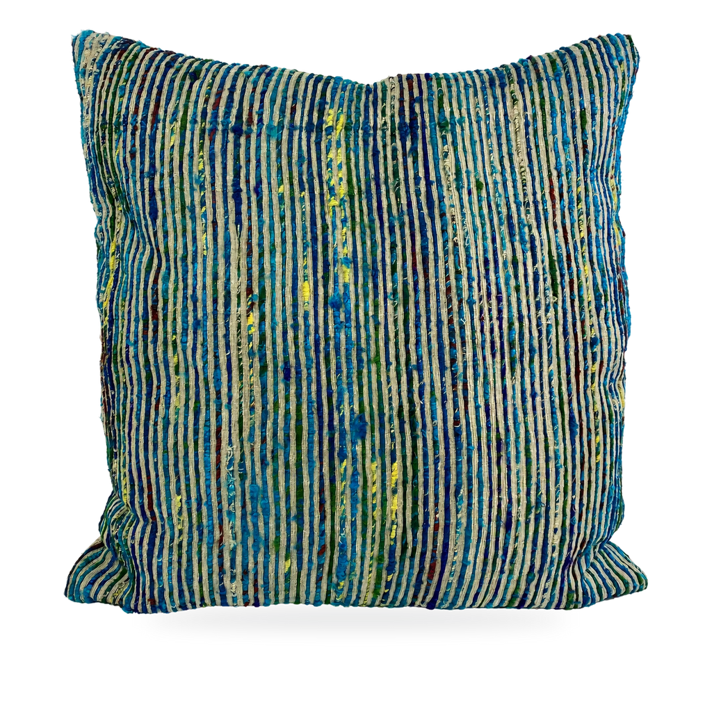 Color Twist Blue – 22" × 22" Luxury Square Pillow
