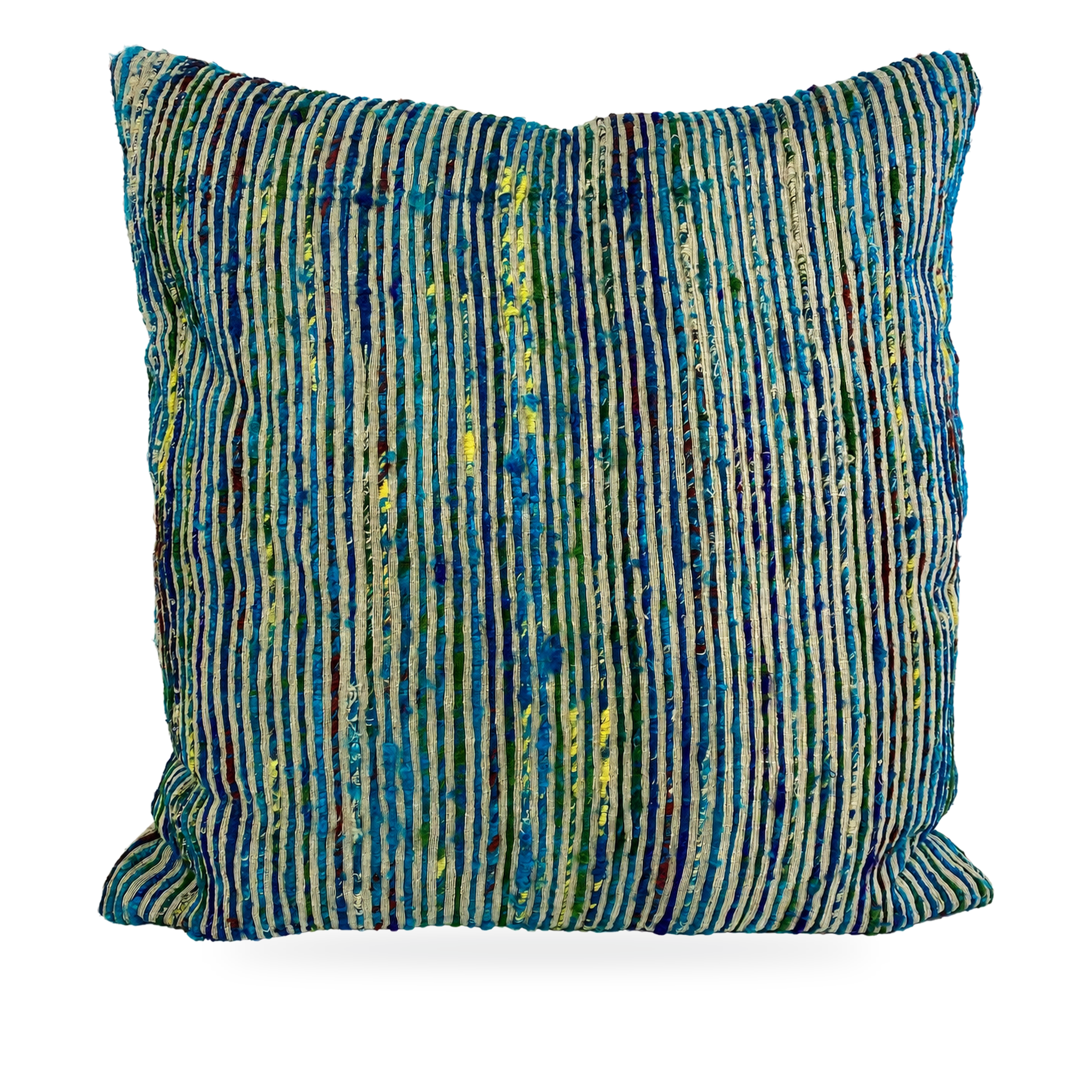 Luxury Pillow – 22" × 22" – Color Twist Blue