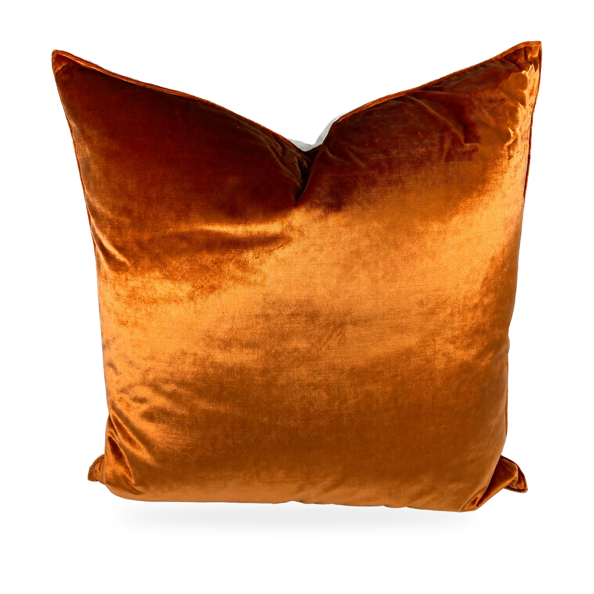 Iridescence Orange & Silver – 24" × 24" Luxury Square Pillow