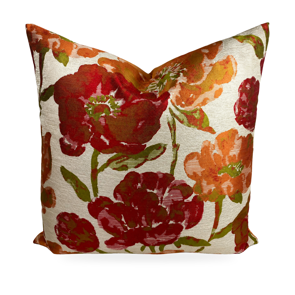Lauren Poppy – 24" × 24" Luxury Square Pillow