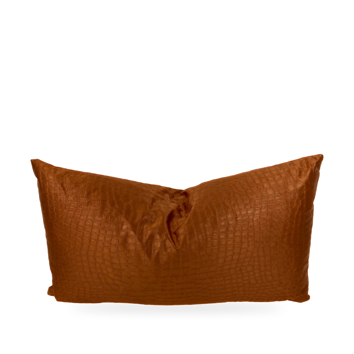Croc Copper – 24" × 14" Luxury Lumbar Pillow
