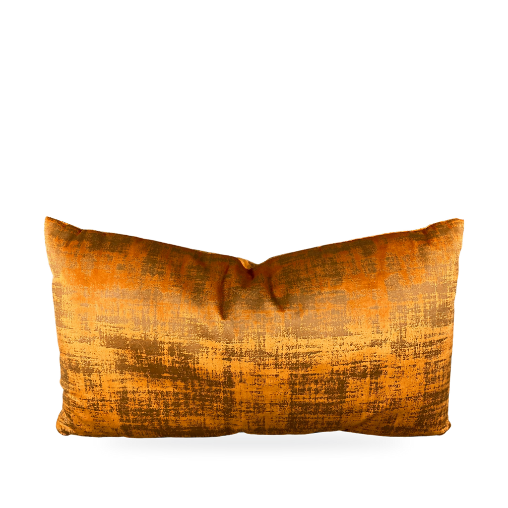 Fresco Saffron – 24" × 14" Luxury Lumbar Pillow