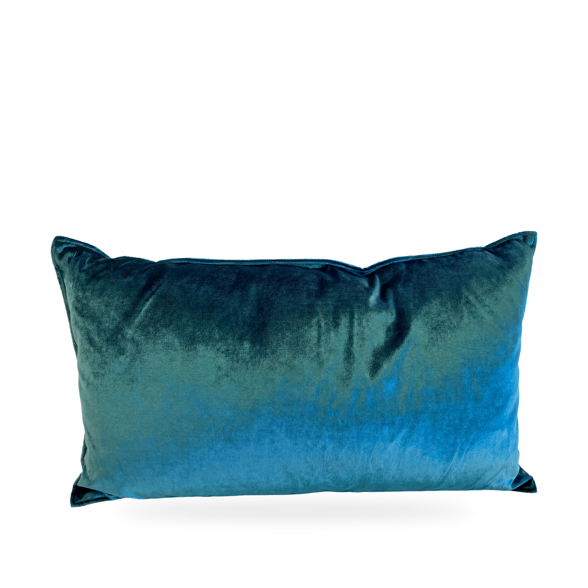 Iridescence Peacock – 24" × 14" Luxury Lumbar Pillow