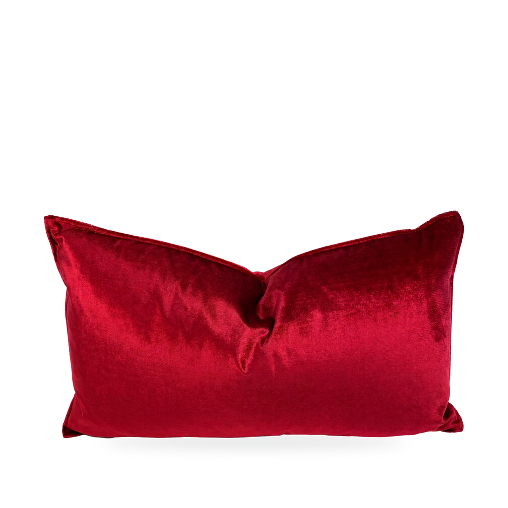 Iridescence Double Front Ruby – 24" × 14" Luxury Lumbar Pillow