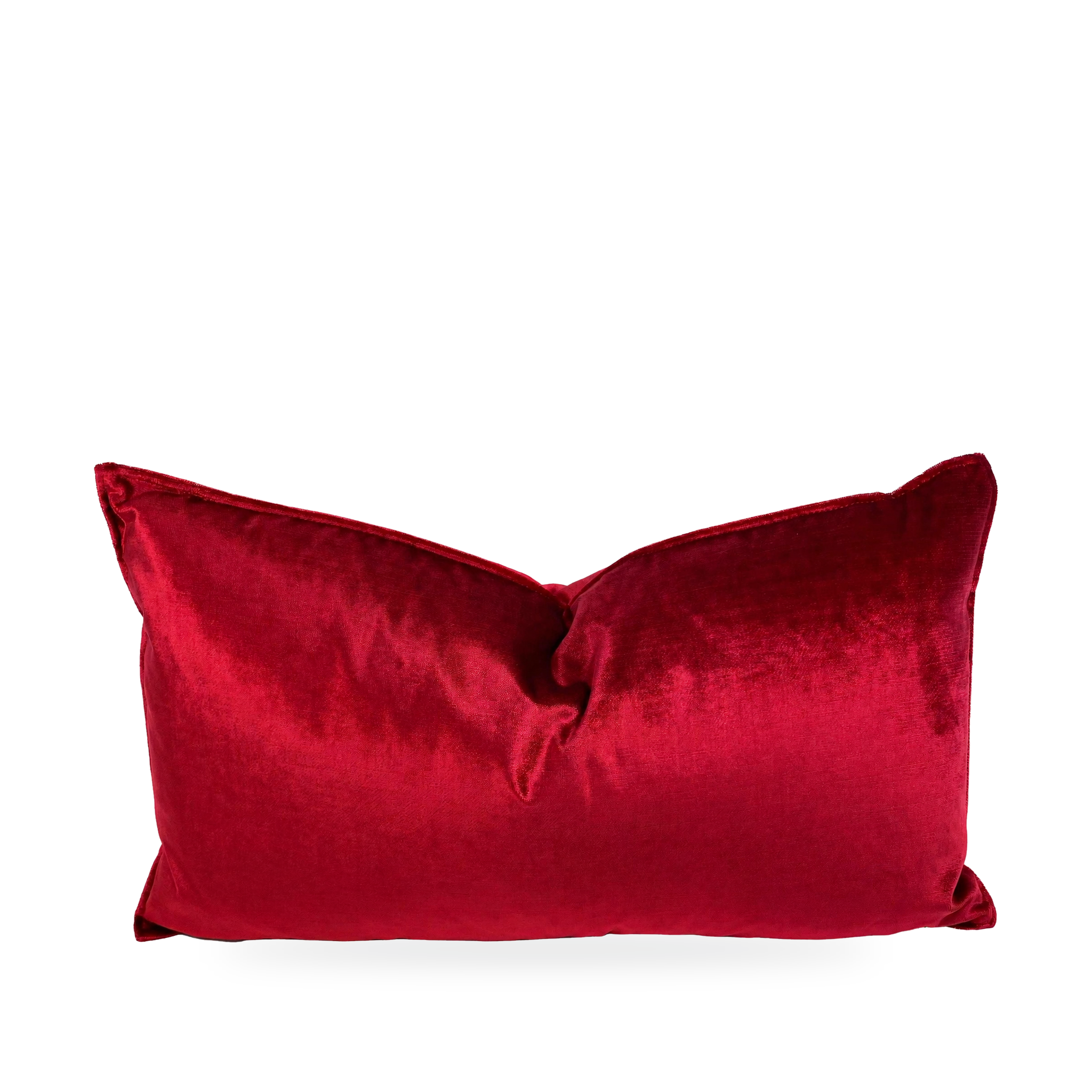 Luxury Lumbar Pillow – 24" × 14" – Iridescence Double Front Ruby