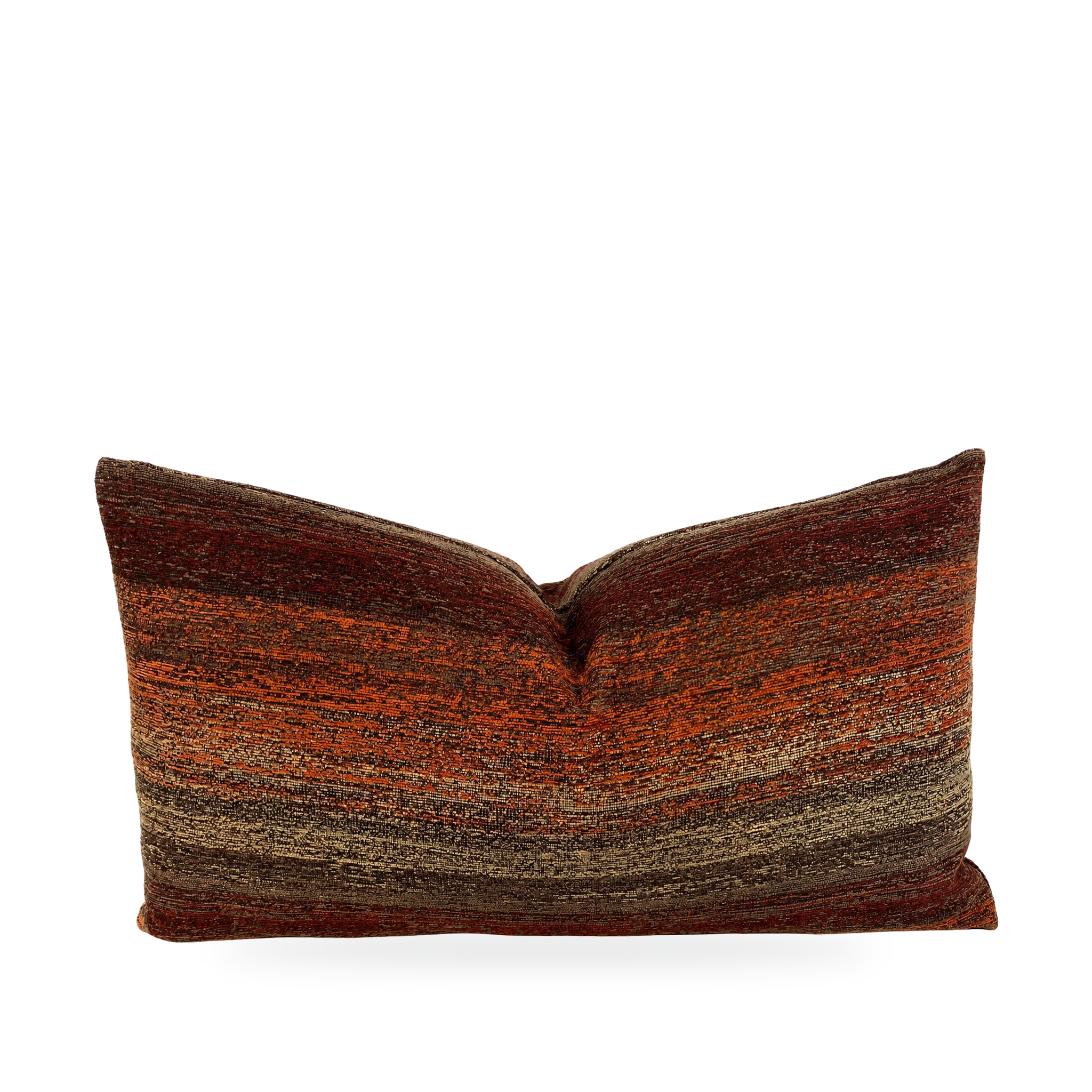Luxury Lumbar Pillow – 24" × 14" – Landscape Spice