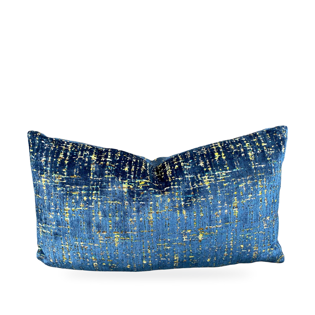 Moonstruck Blue – 24" × 14" Luxury Lumbar Pillow