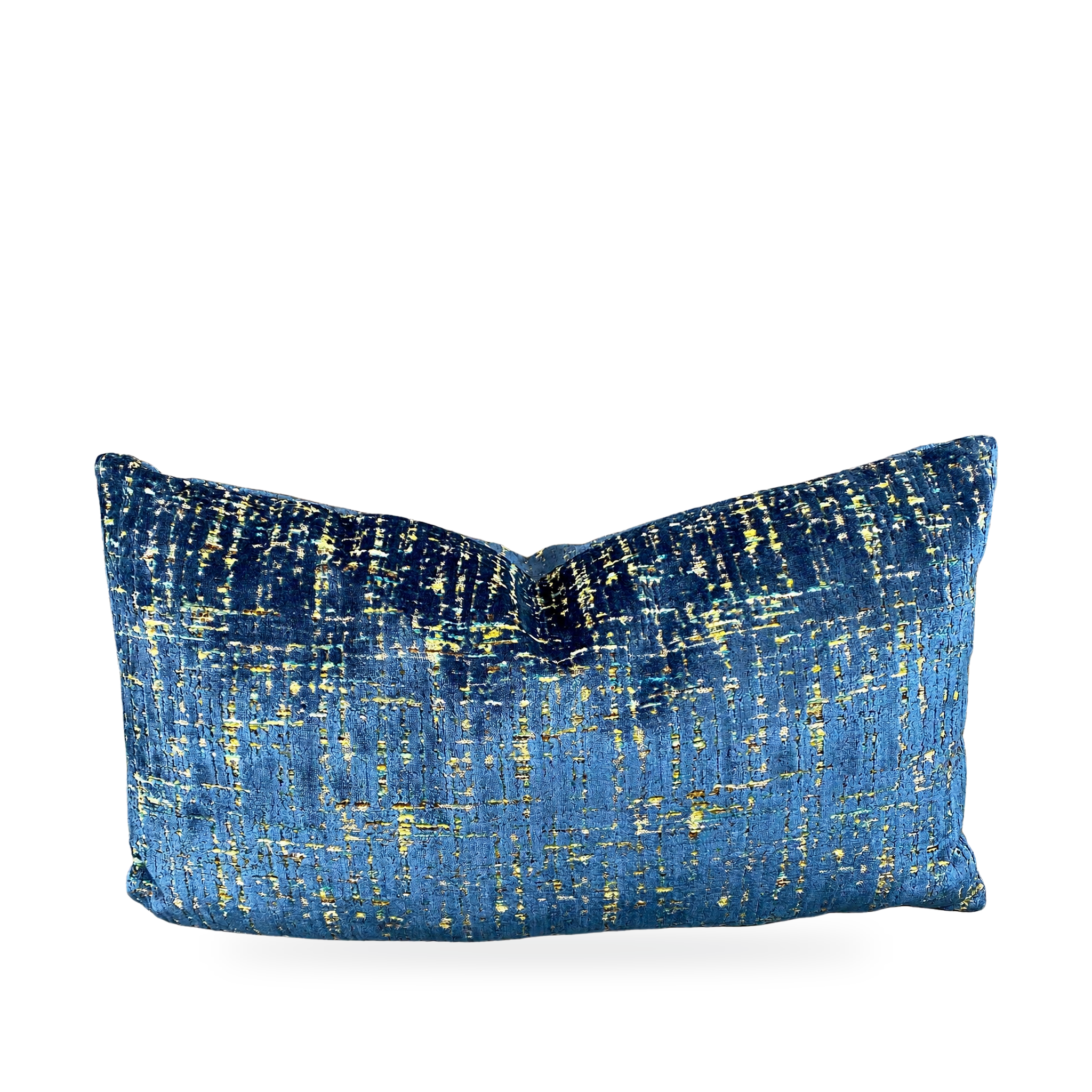 Luxury Lumbar Pillow – 24" × 14" – Moonstruck Blue