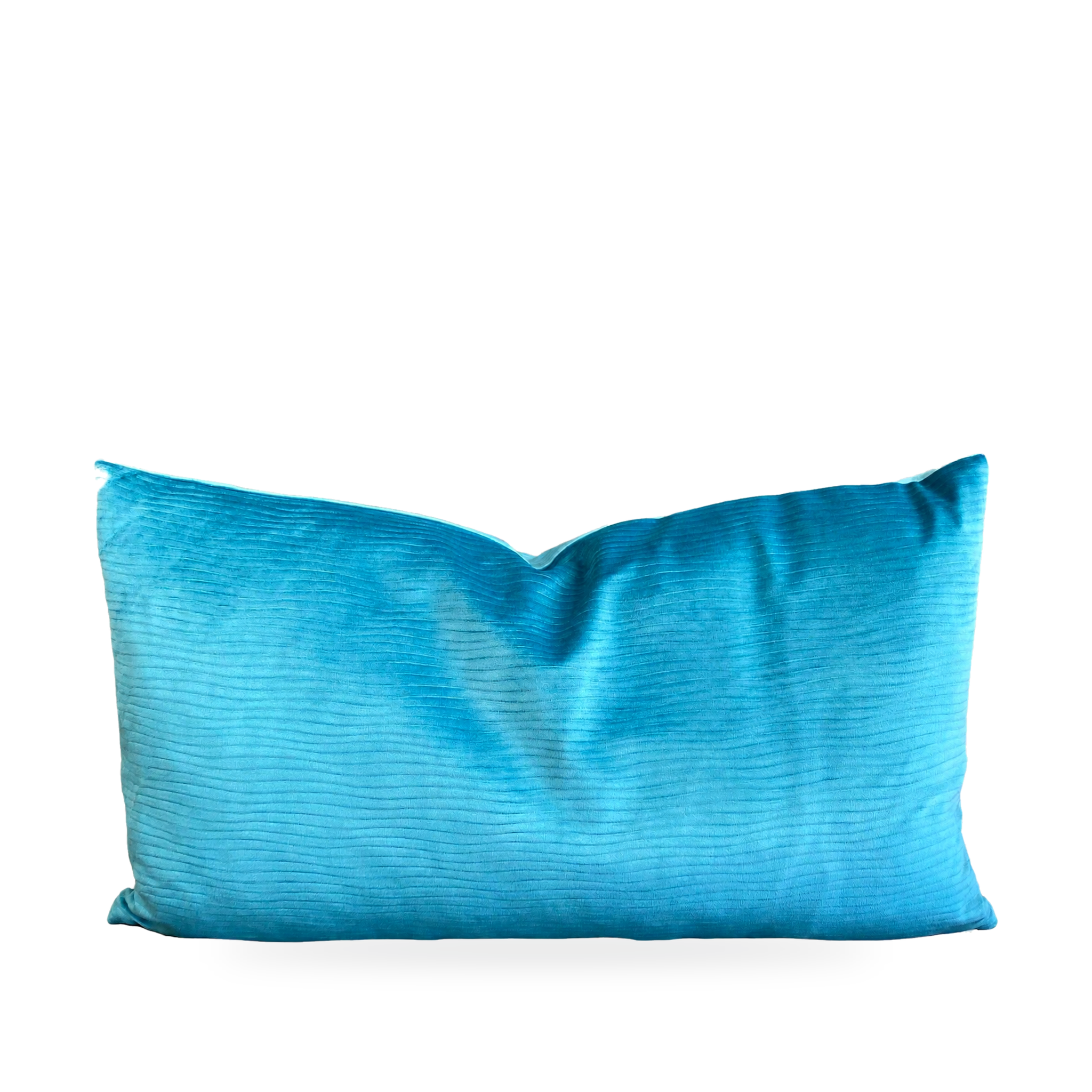 Stream Peacock – 24" × 14" Luxury Lumbar Pillow