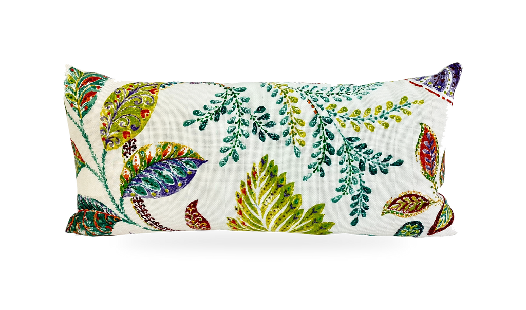 Autumn Leaves – 22" × 12" Luxury Outdoor Lumbar Pillow
