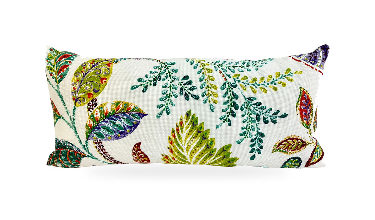 Autumn Leaves – 22" × 12" Luxury Outdoor Lumbar Pillow