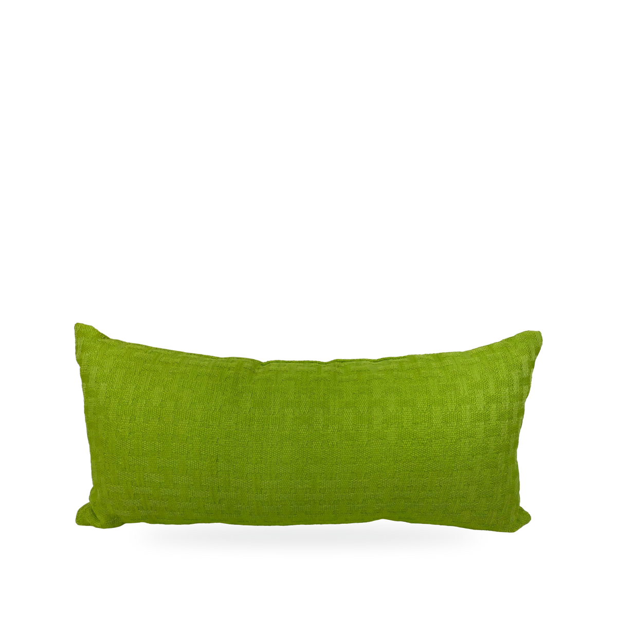 Carmel Weave Green – 22" × 12" Luxury Outdoor Lumbar Pillow
