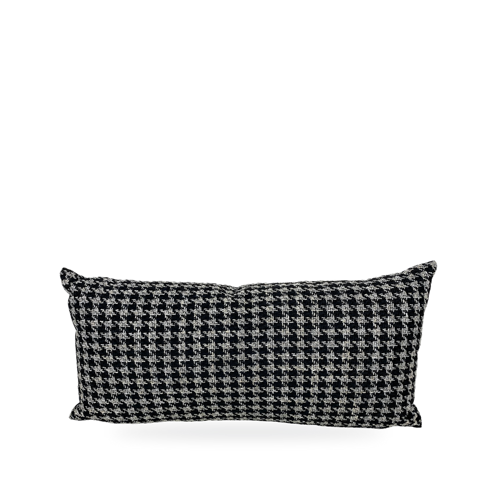 Maxim Black – 22" × 12" Luxury Outdoor Lumbar Pillow