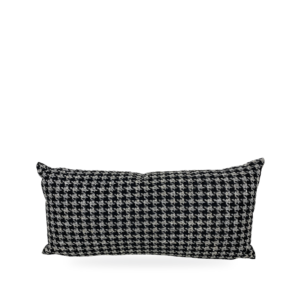 Maxim Black – 22" × 12" Luxury Outdoor Lumbar Pillow
