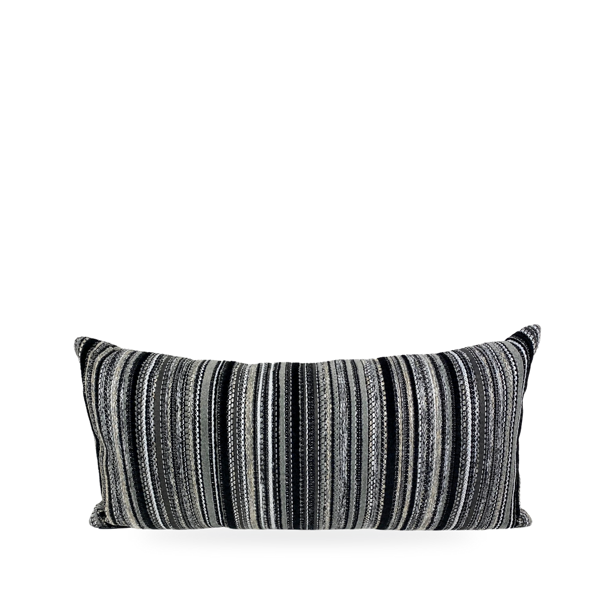 Luxury Outdoor Lumbar Pillow – 22" × 22" – Peerless Stripe