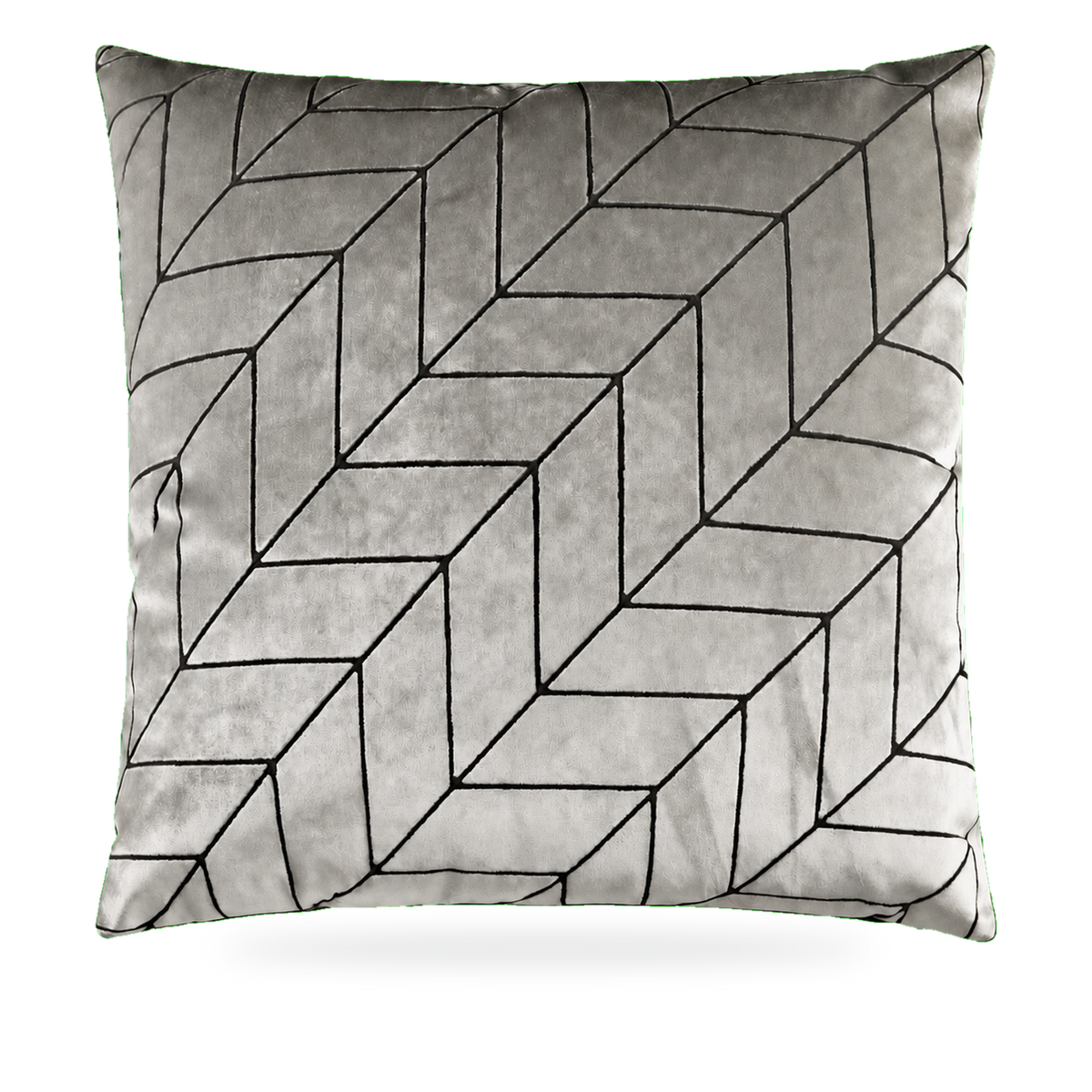 Villa Silver – 24" × 24" Luxury Square Pillow