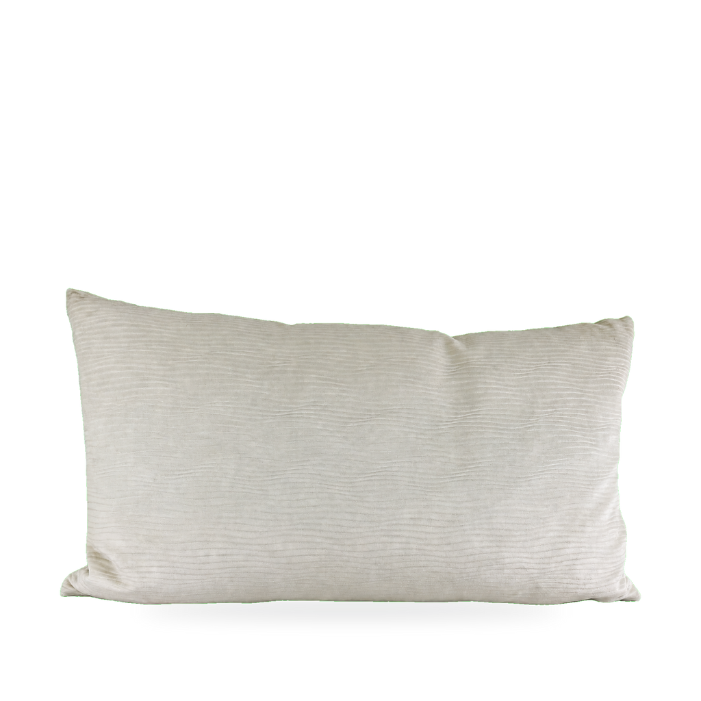 Stream Ivory – 24" × 14" Luxury Lumbar Pillow