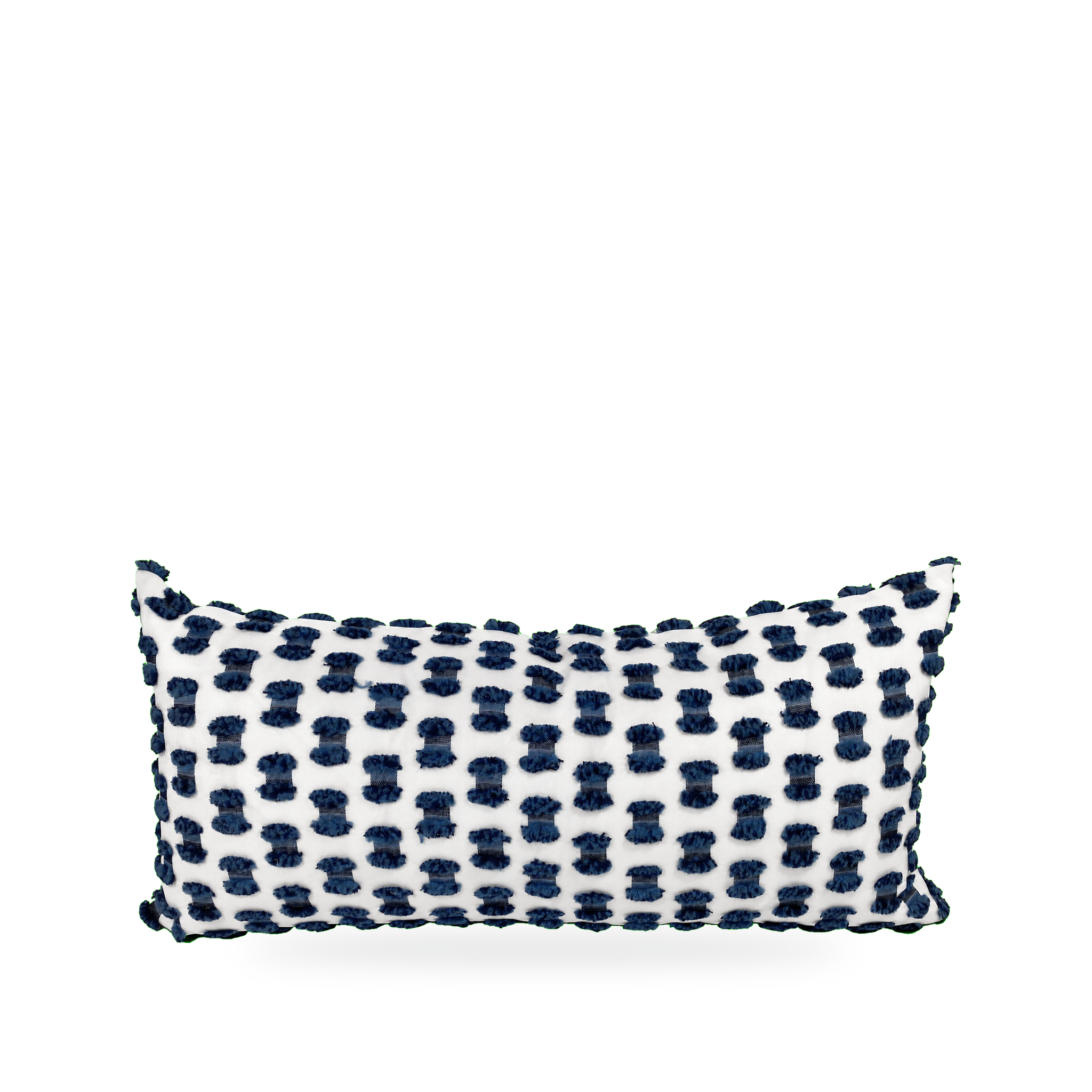 Luxury Outdoor Lumbar Pillow – 22" × 12" – Fifi Indigo