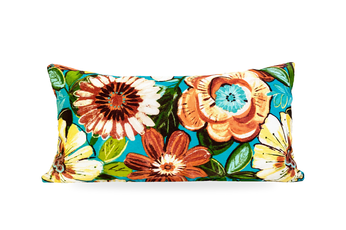 Saint Kitts Tropical – 22" × 12" Luxury Outdoor Lumbar Pillow