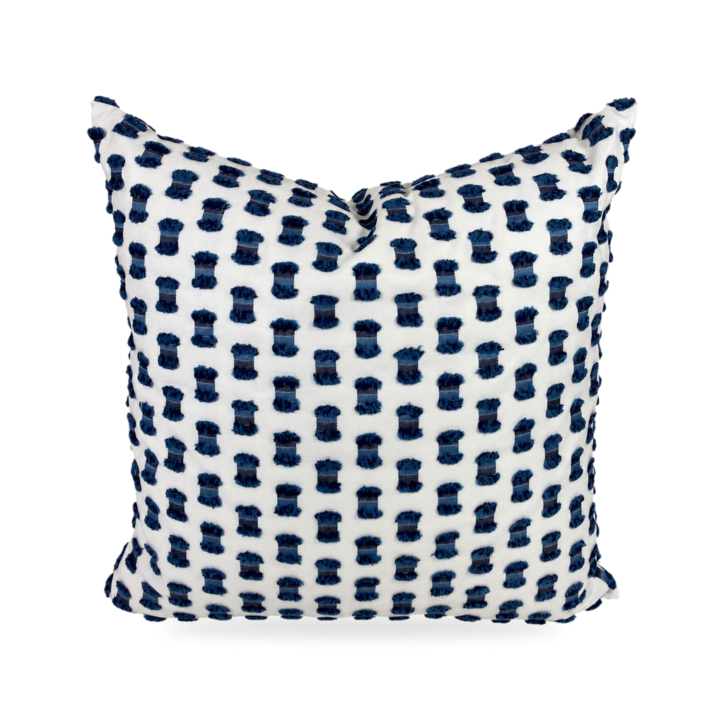 Fifi Indigo – 22" × 22" Luxury Outdoor Square Pillow