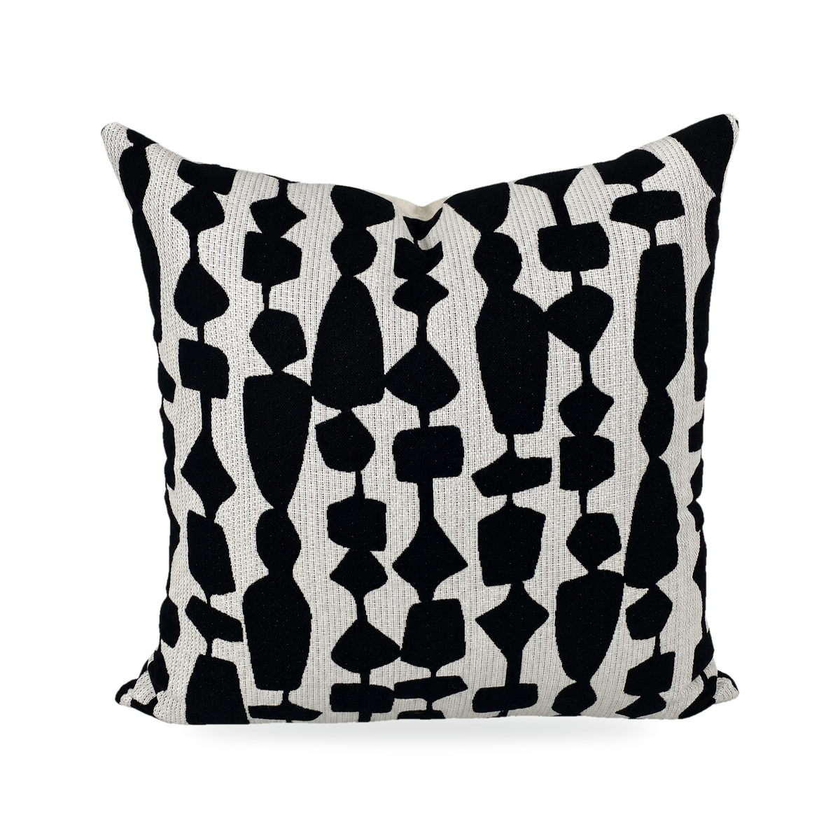 Freya Black – 22" × 22" Luxury Outdoor Square Pillow