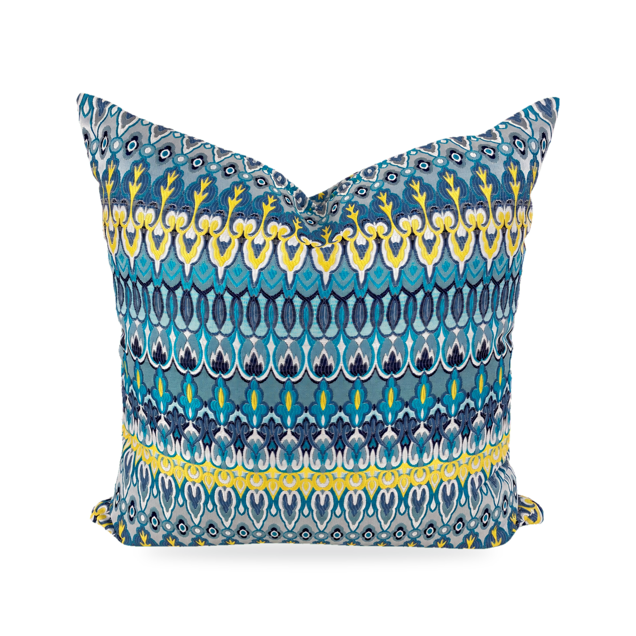 Kanthum Turquoise – 22" × 22" Luxury Outdoor Square Pillow