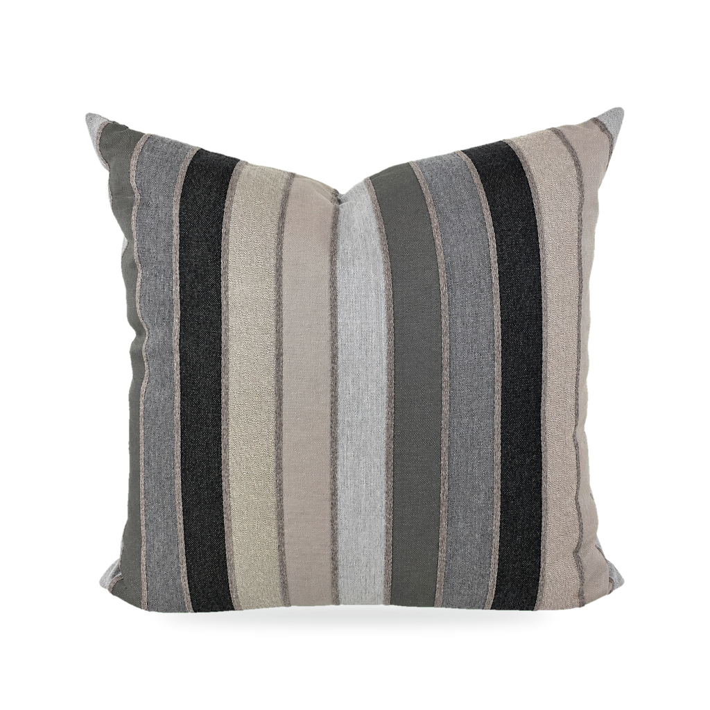 Lucy Asphalt – 22" × 22" Luxury Outdoor Square Pillow