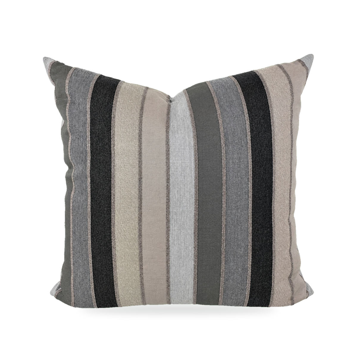 Lucy Asphalt – 22" × 22" Luxury Outdoor Square Pillow