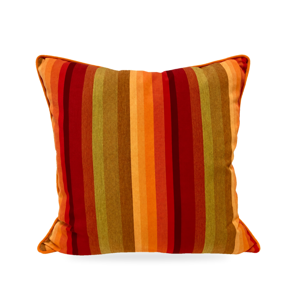 Morocco Stripe – 22" × 22" Luxury Outdoor Square Pillow
