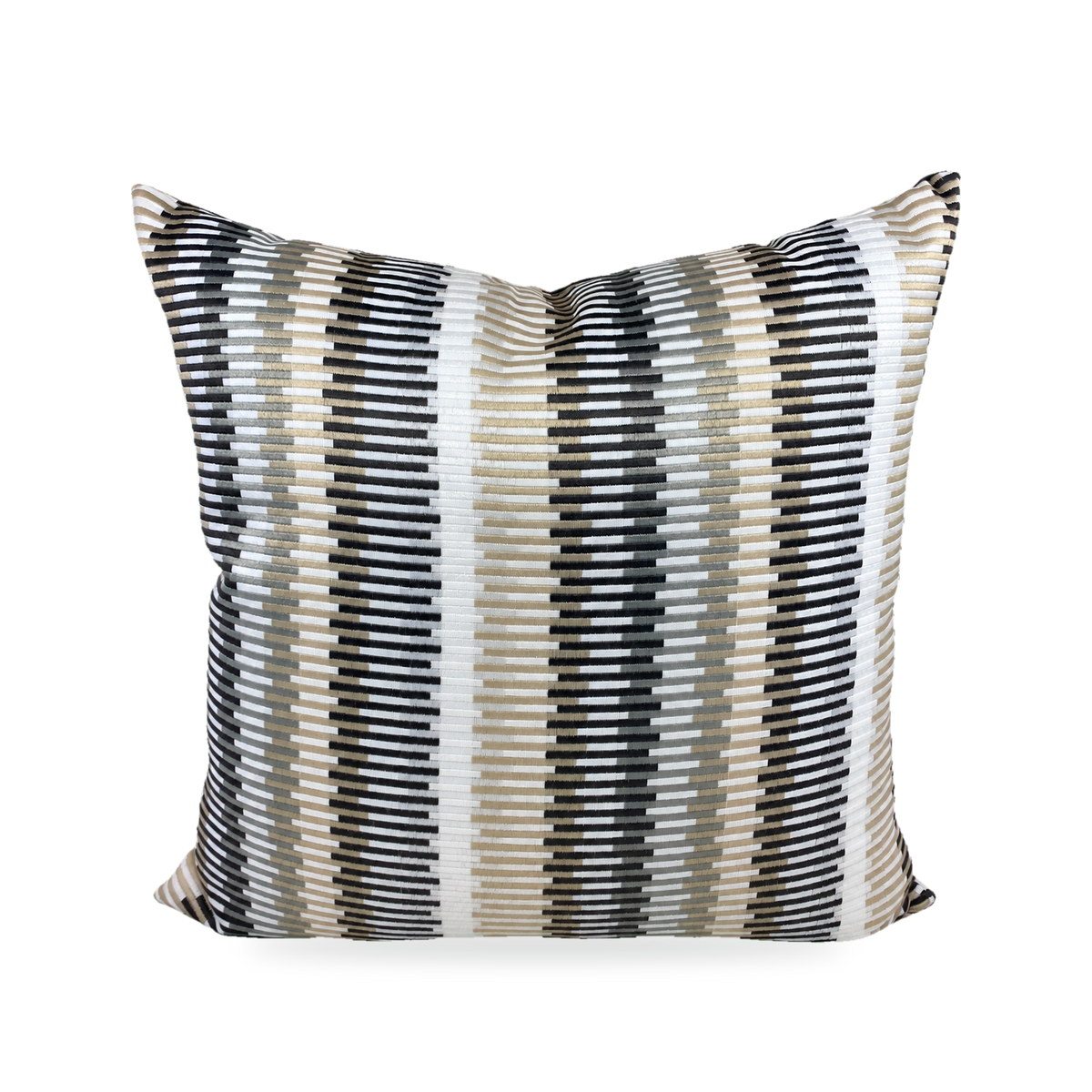 Sunfun Stripe Linen – 22" × 22" Luxury Outdoor Square Pillow