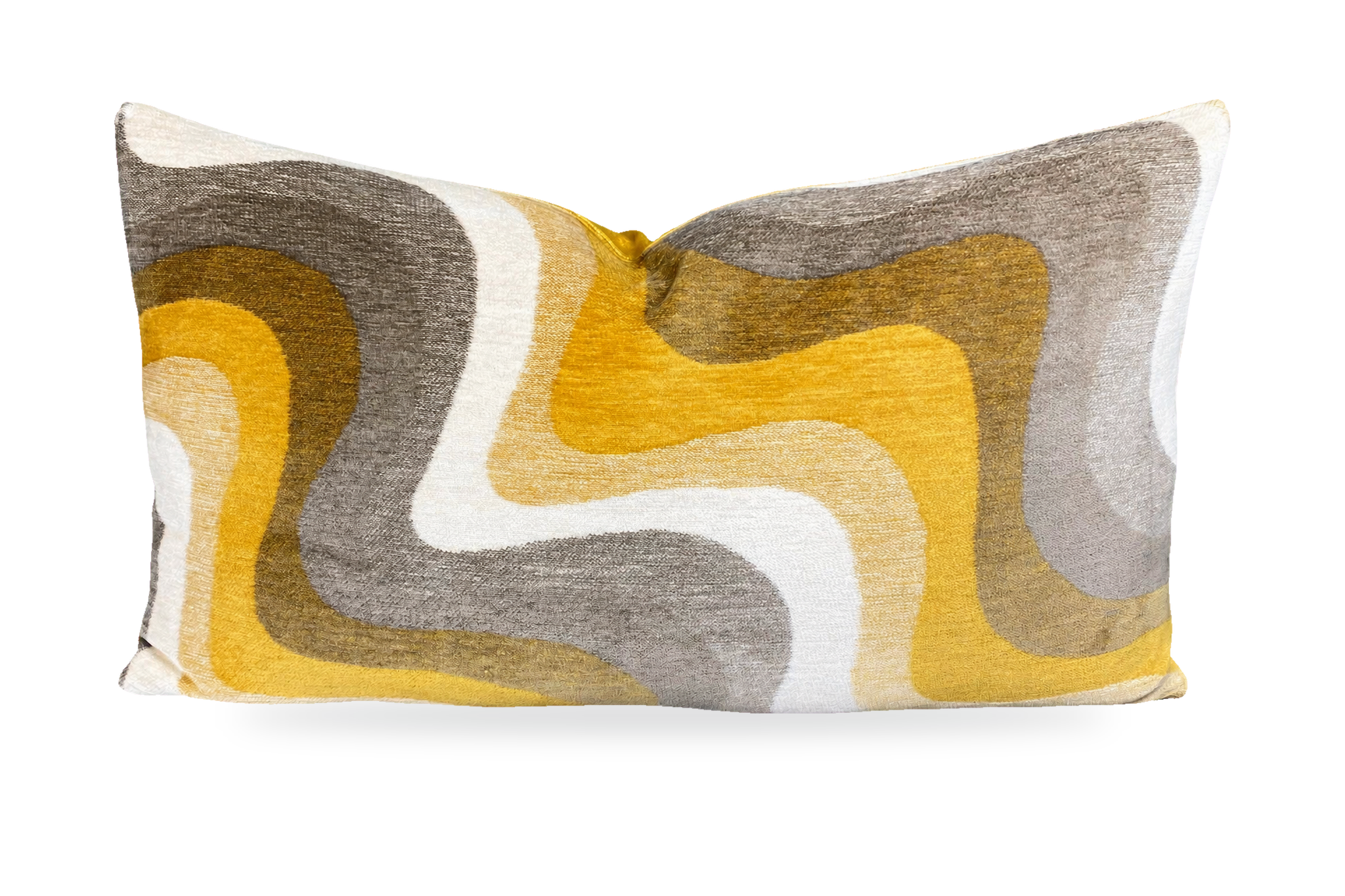 Saffron Swirl – 24" × 14" Luxury Lumbar Pillow