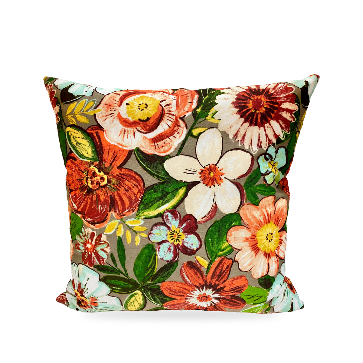 Saint Kitts Storm – 22" × 22" Luxury Outdoor Square Pillow