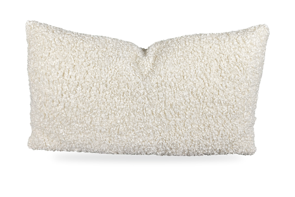 Poodle Ivory – 24" × 14" Luxury Lumbar Pillow