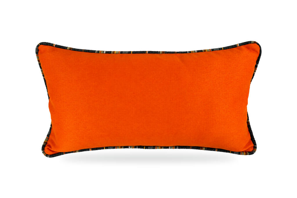 Vallauris Orange – 22" × 12" Luxury Outdoor Lumbar Pillow