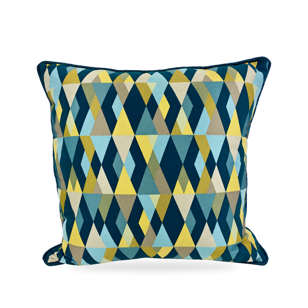 Harlequin Kaleidoscope – 22" × 22" Luxury Outdoor Square Pillow