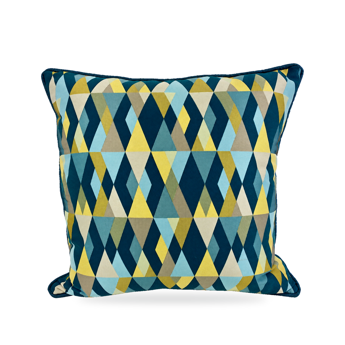 Harlequin Kaleidoscope – 22" × 22" Luxury Outdoor Square Pillow