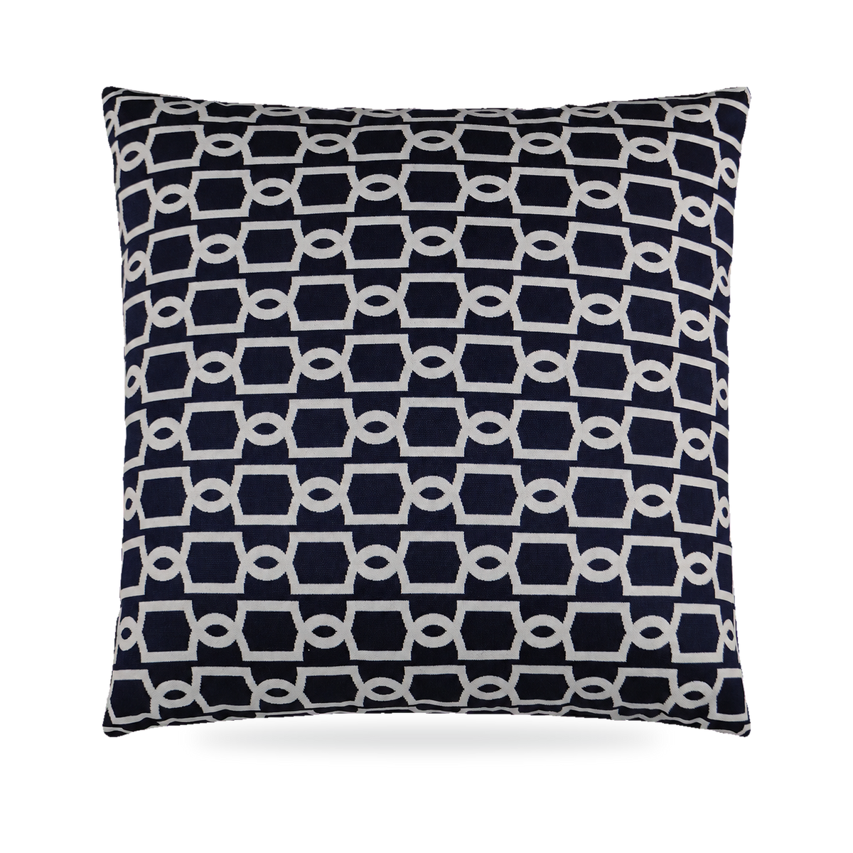 Ocean Gate Navy – 22" × 22" Luxury Outdoor Square Pillow