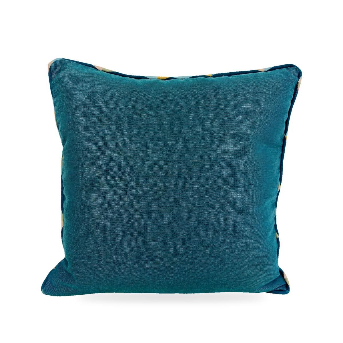 Harlequin Teal – 22" × 22" Luxury Outdoor Square Pillow